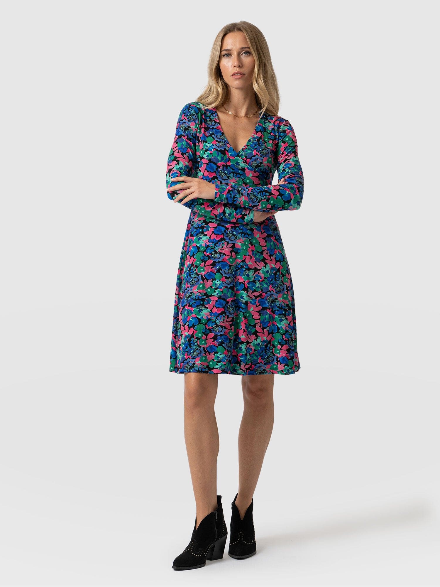 Maggie Wrap Dress Neptune Garden - Women's Dresses | Saint + Sofia® EU
